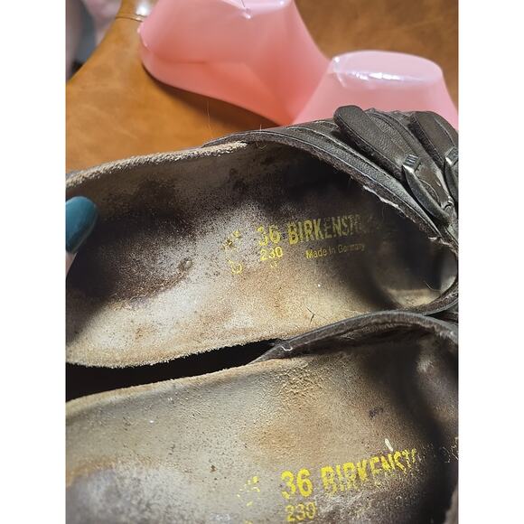 Birkenstock Granada Green Soft Footbed Slip On Slide Sandals Womans Size 36 - Picture 8 of 8